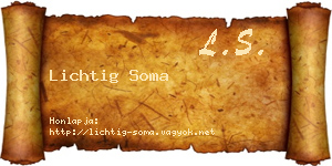 Lichtig Soma névjegykártya